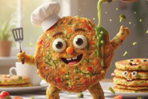 🌈Panquequinha Colorida de Legumes!