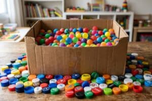 Aprendendo as Cores com Materiais Recicláveis